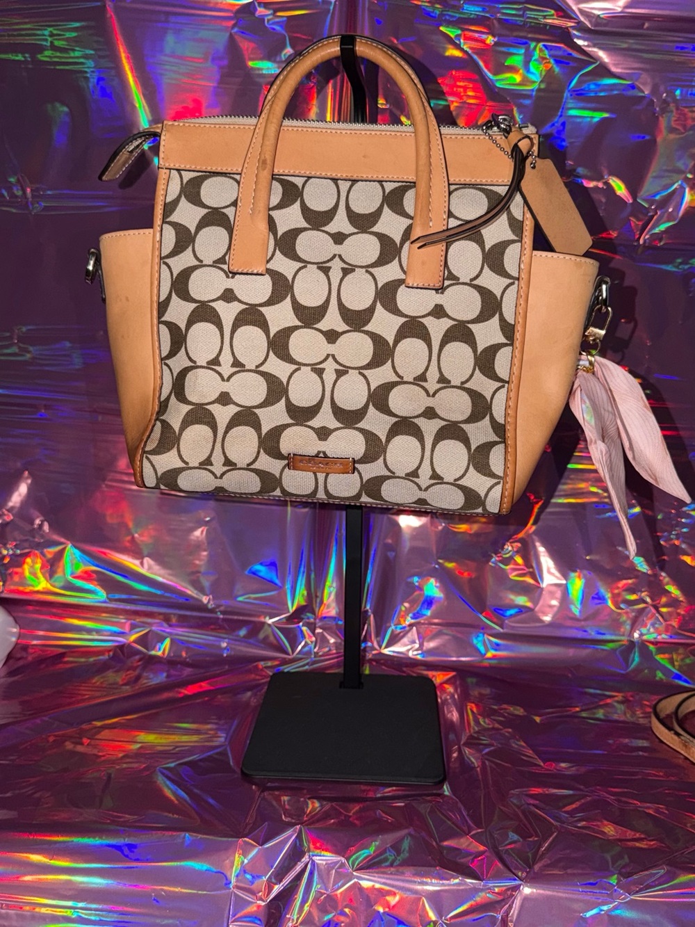 Coach Bleecker Signature Mini Riley Carryall, - Picture 3 of 8